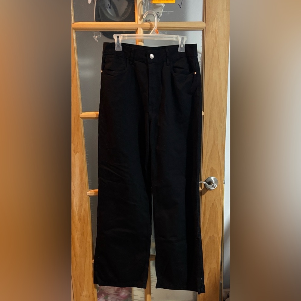 Women's Black Wide Leg Jeans